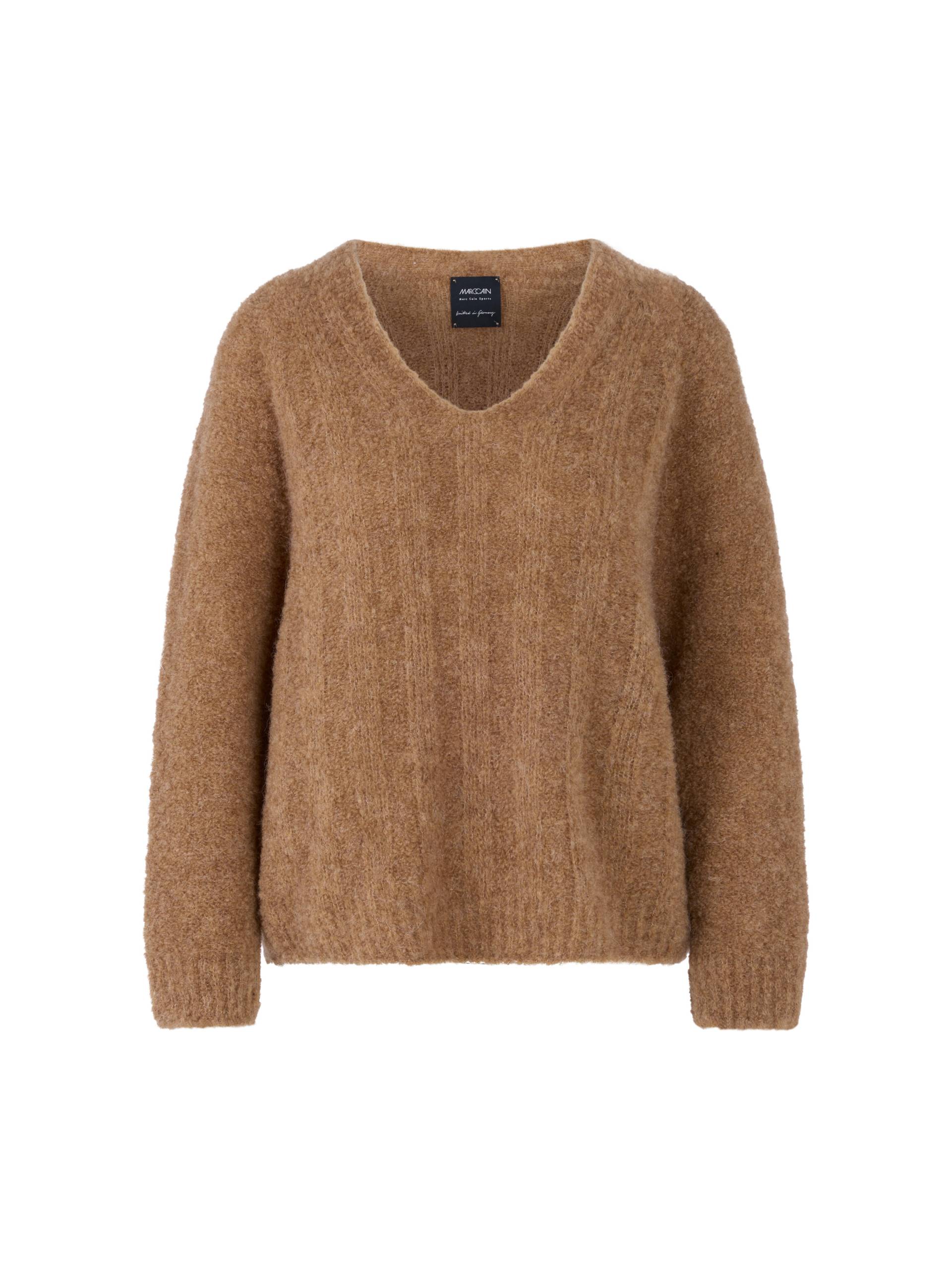 Marc Cain Sports - Pullover mit Alpaka – Knitted in Germany milk coffee - Gr. - 42 von Marc Cain Sports