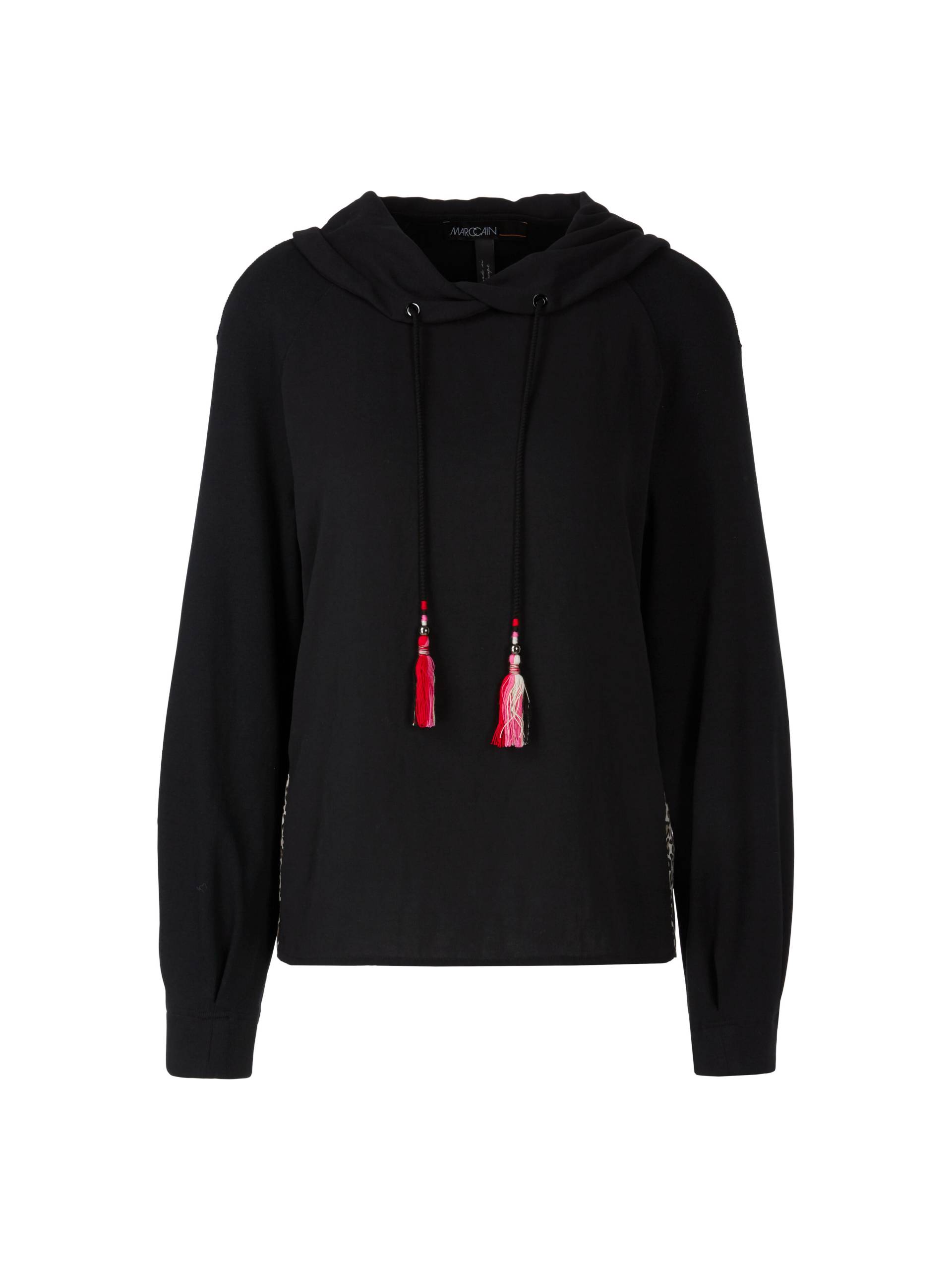 Marc Cain Sports - Schlupfbluse in Materialmix black - Gr. - 38 von Marc Cain Sports