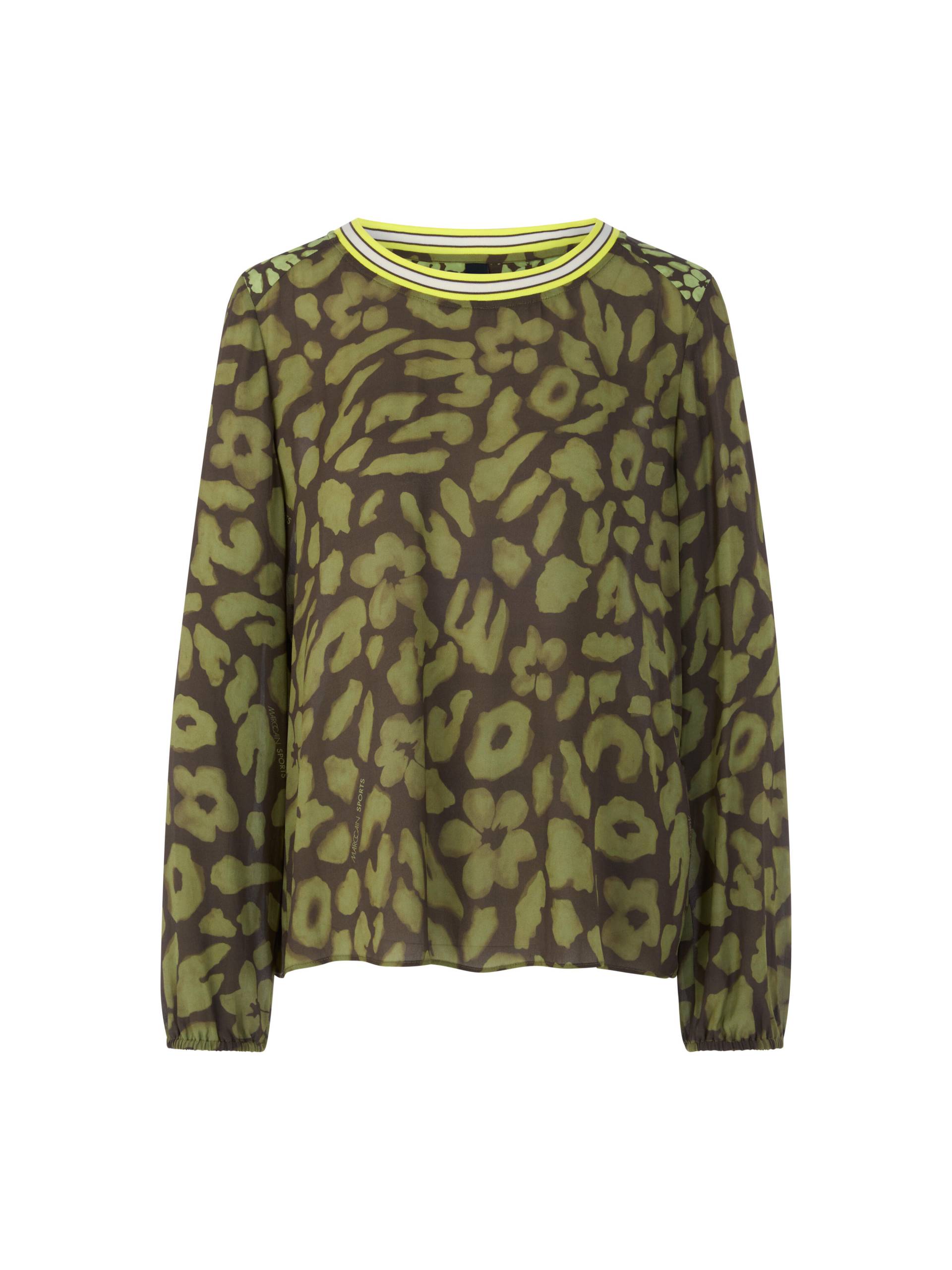 Marc Cain Sports - Schlupfbluse mit Leo-Druck olive drab - Gr. - 40 von Marc Cain Sports