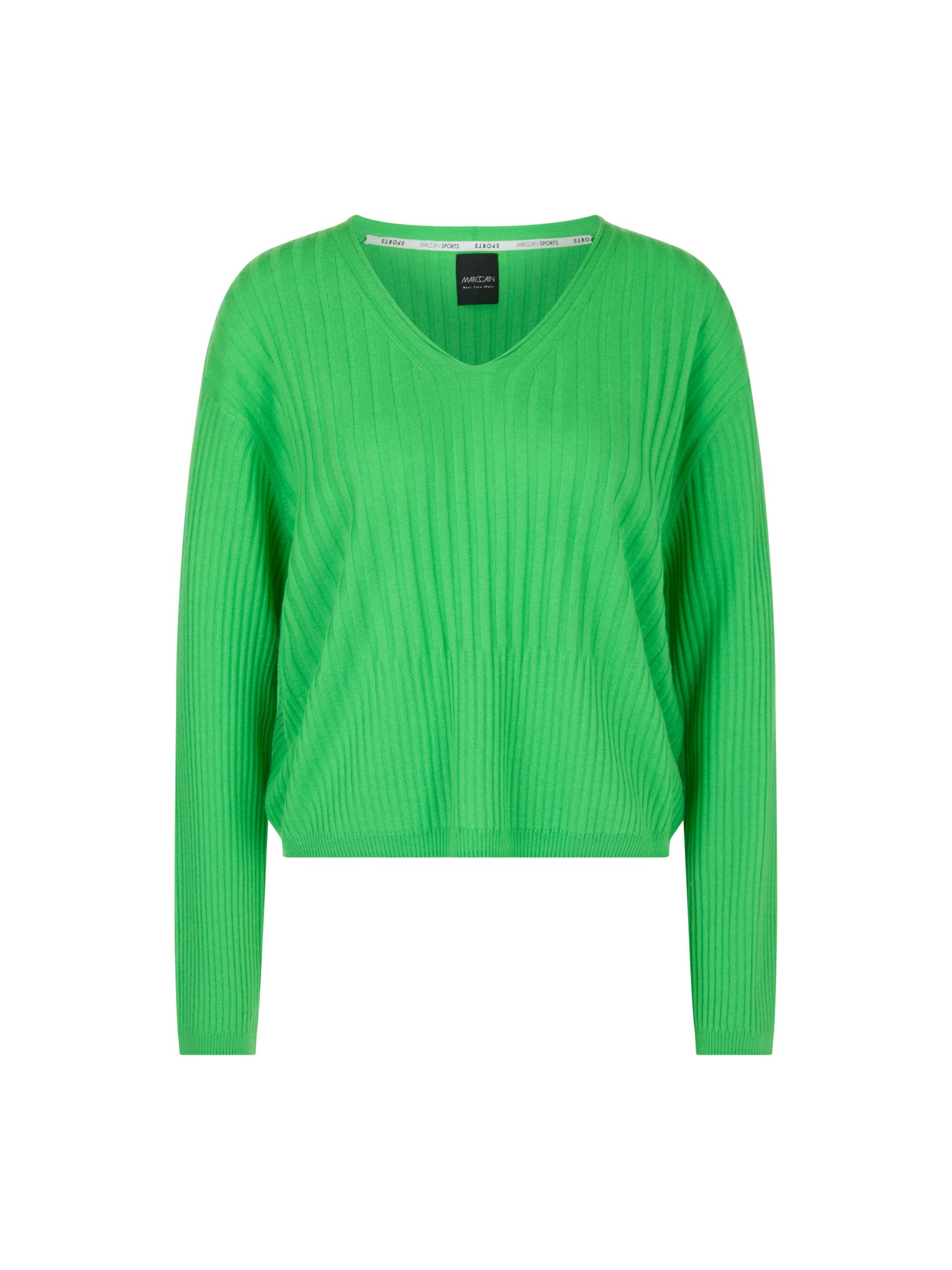 Marc Cain Sports - Sweater in Uni - Rethink Together dark apple green - Gr. - 38 von Marc Cain Sports