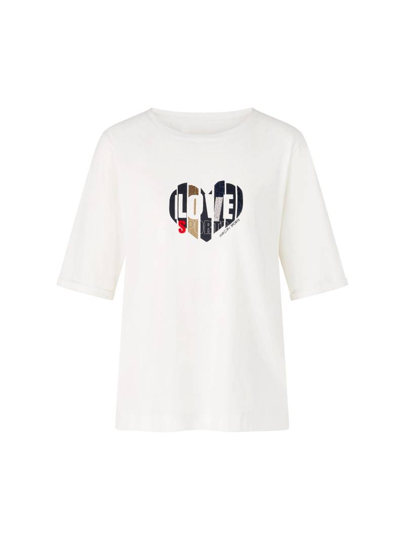 Marc Cain Sports - T-Shirt aus 100 % Baumwolle off-white - Gr. - 46 von Marc Cain Sports