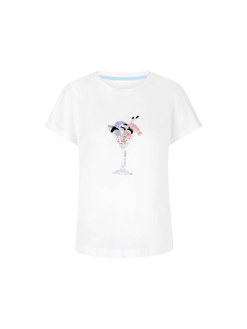Marc Cain Sports - T-Shirt mit 3D-Applikation white - Gr. - 42 von Marc Cain Sports