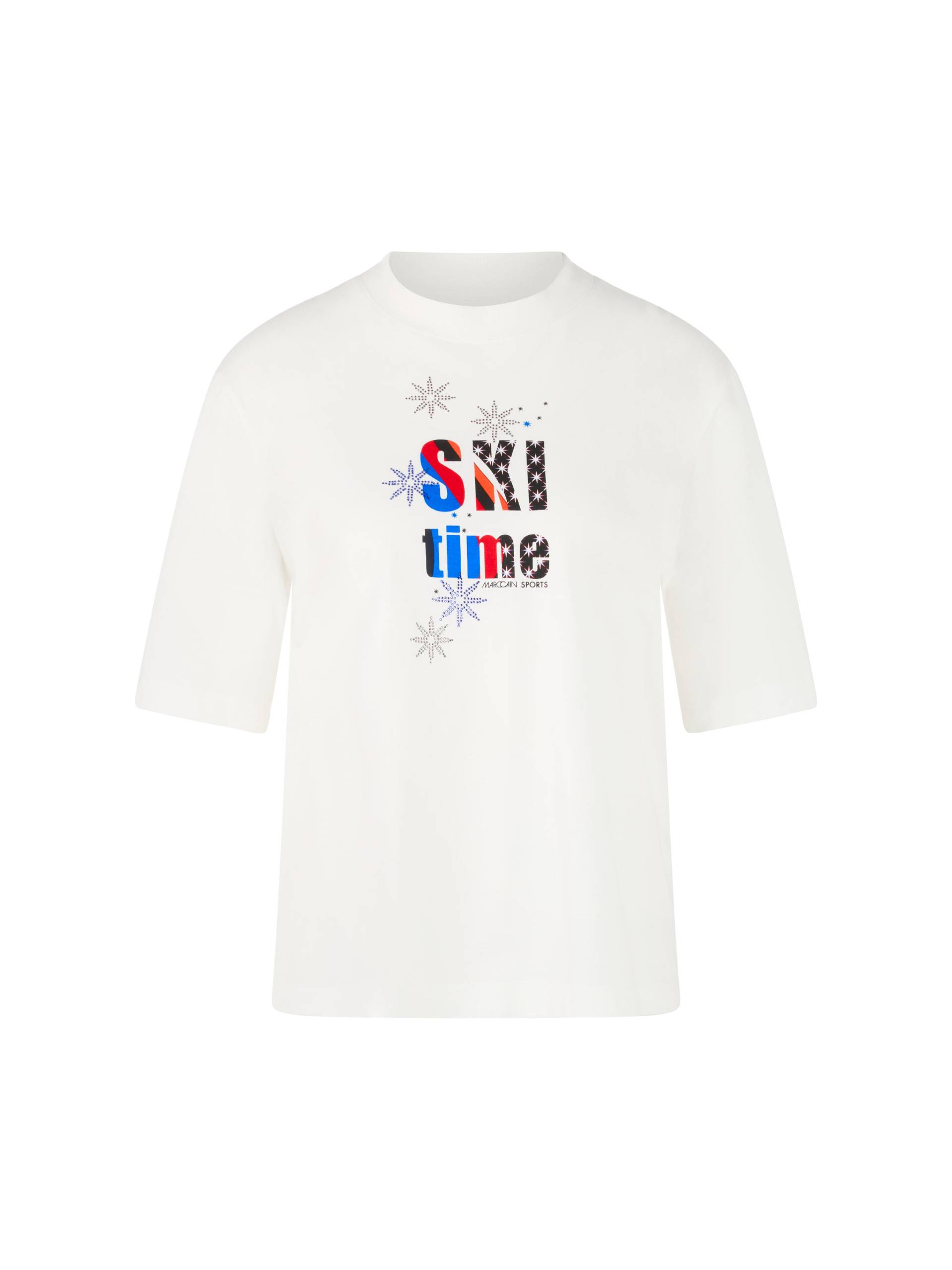Marc Cain Sports - T-Shirt mit Schneestern-Print off-white - Gr. - 40 von Marc Cain Sports
