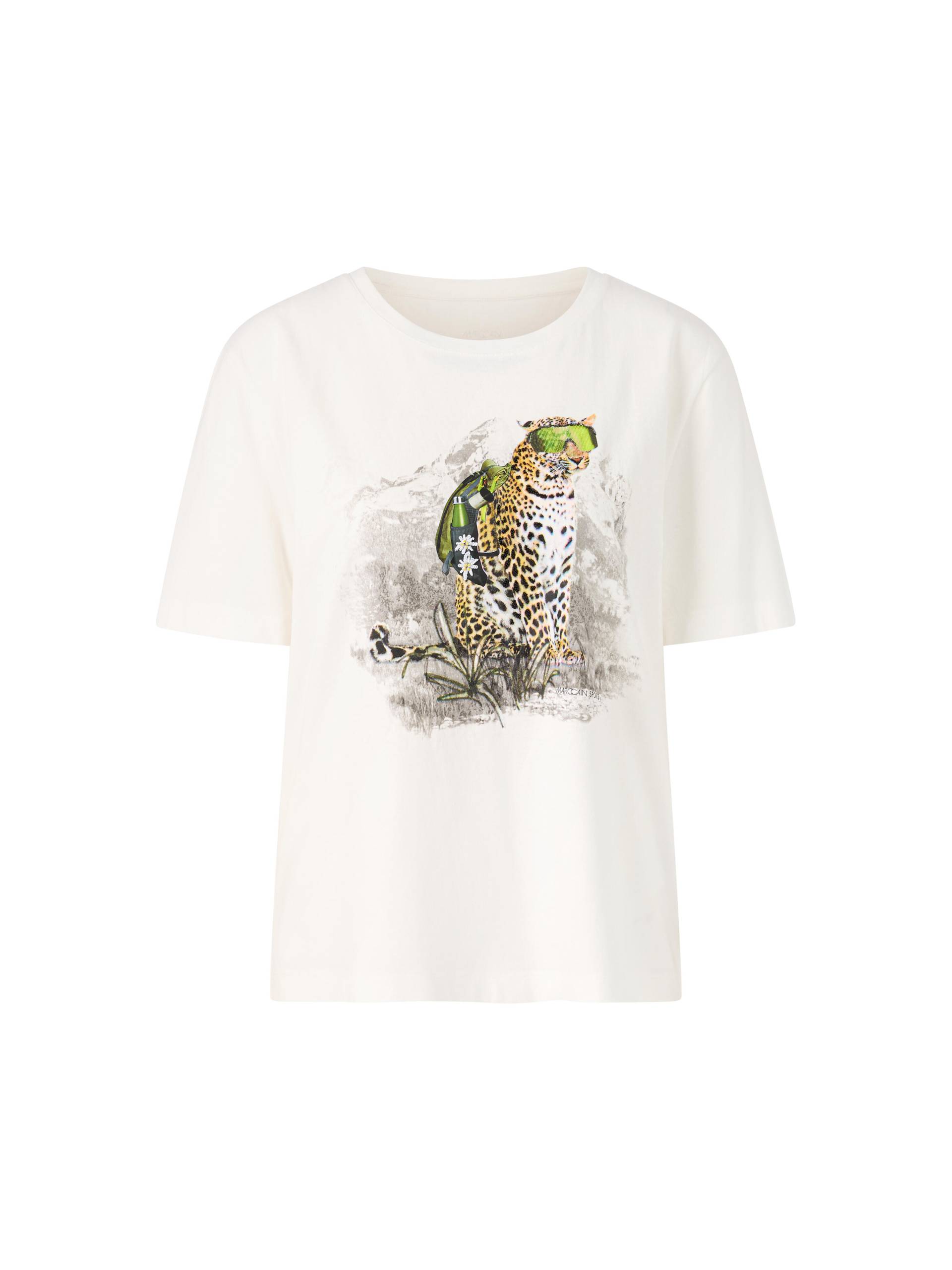 Marc Cain Sports - T-Shirt mit Wander-Leo off-white - Gr. - 44 von Marc Cain Sports