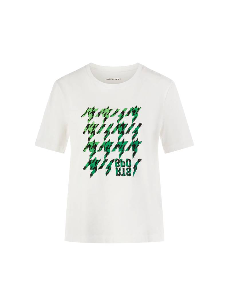 Marc Cain Sports - T-Shirt mit platziertem Chickcheck off-white - Gr. - 46 von Marc Cain Sports