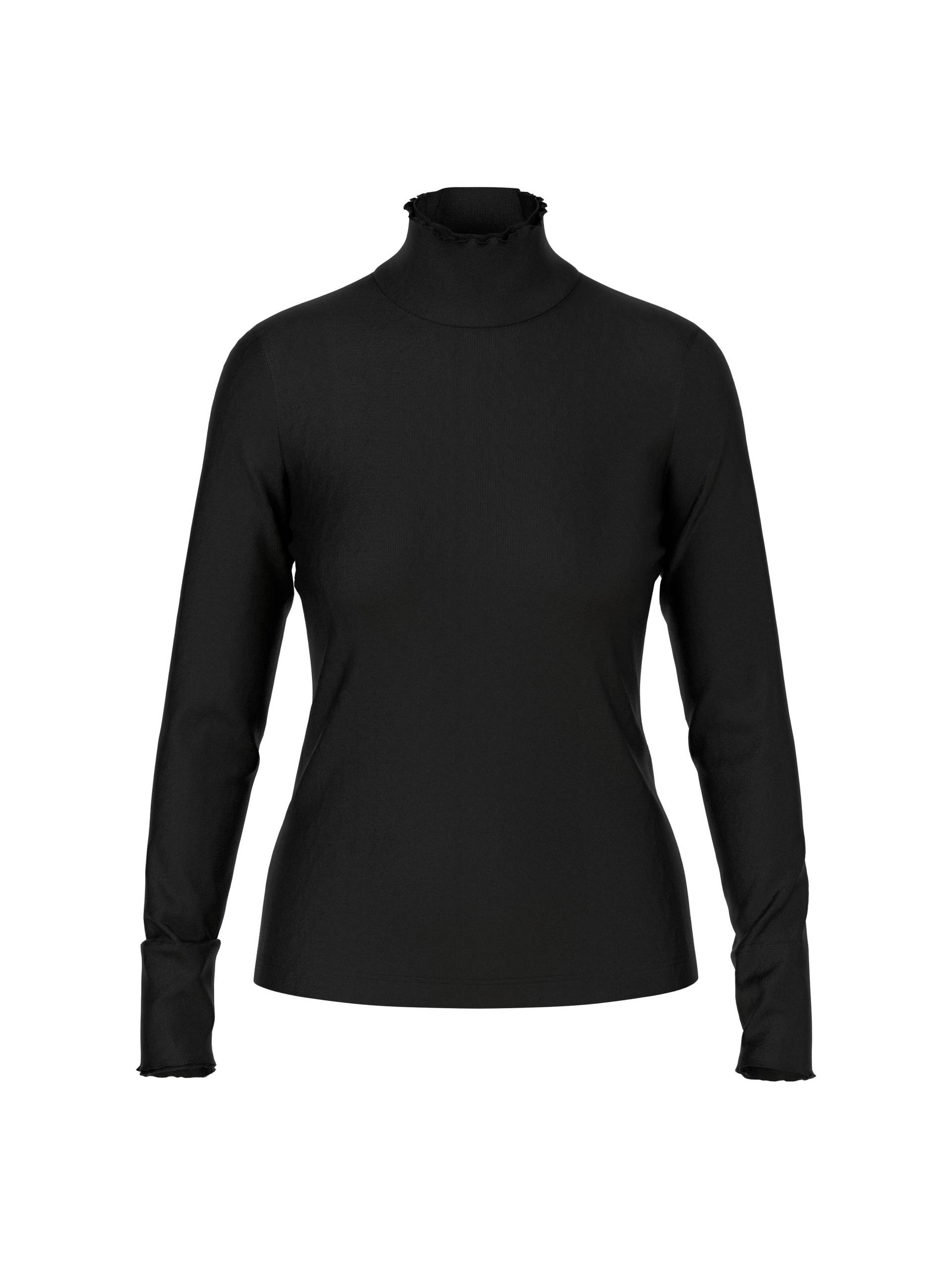 Marc Cain Sports - Unifarbenes Langarmshirt mit Rollkragen black - Gr. - 40 von Marc Cain Sports