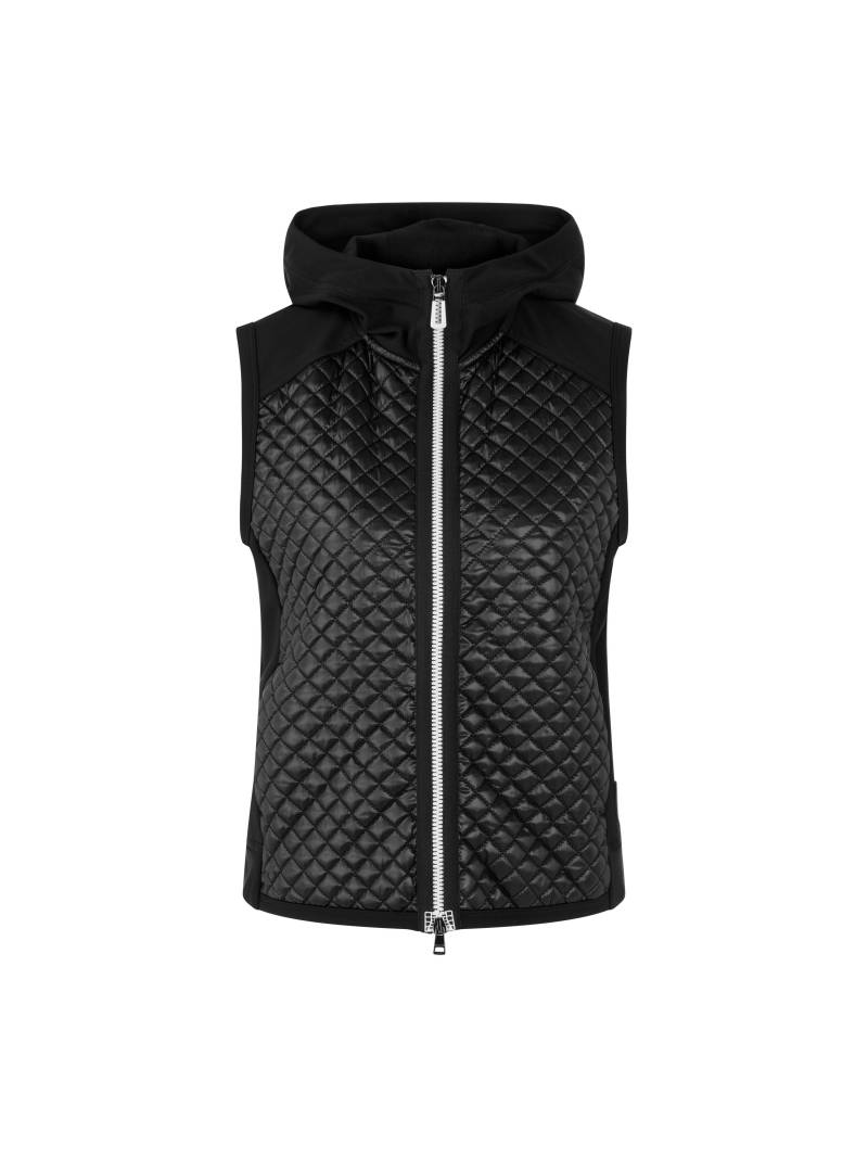 Marc Cain Sports - Weste mit Lackoptik und Kapuze black - Gr. - 34 von Marc Cain Sports