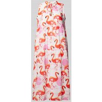 Marc Cain Midikleid mit Allover-Motiv-Print in Pink, Größe 34 von Marc Cain