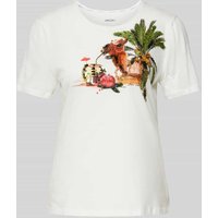 Marc Cain T-Shirt mit Paillettenbesatz in Offwhite, Größe 36 von Marc Cain