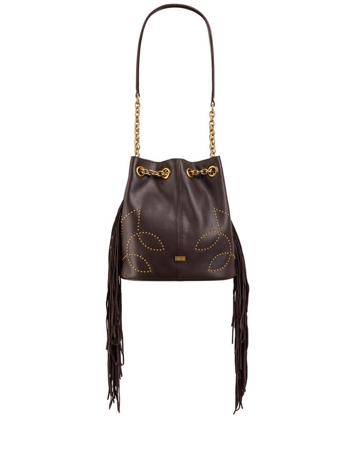 Marc Cain Beuteltasche Collections, Damen Umhängetasche, Fransentasche, Western Bag mit Nieten verziert von Marc Cain