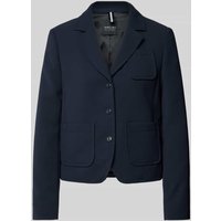 Marc Cain Slim Fit Blazer mit Reverskragen in Marine, Größe 42 Marc Cain Slim Fit Blazer mit Reverskragen in Marine, Größe 42 von Marc Cain