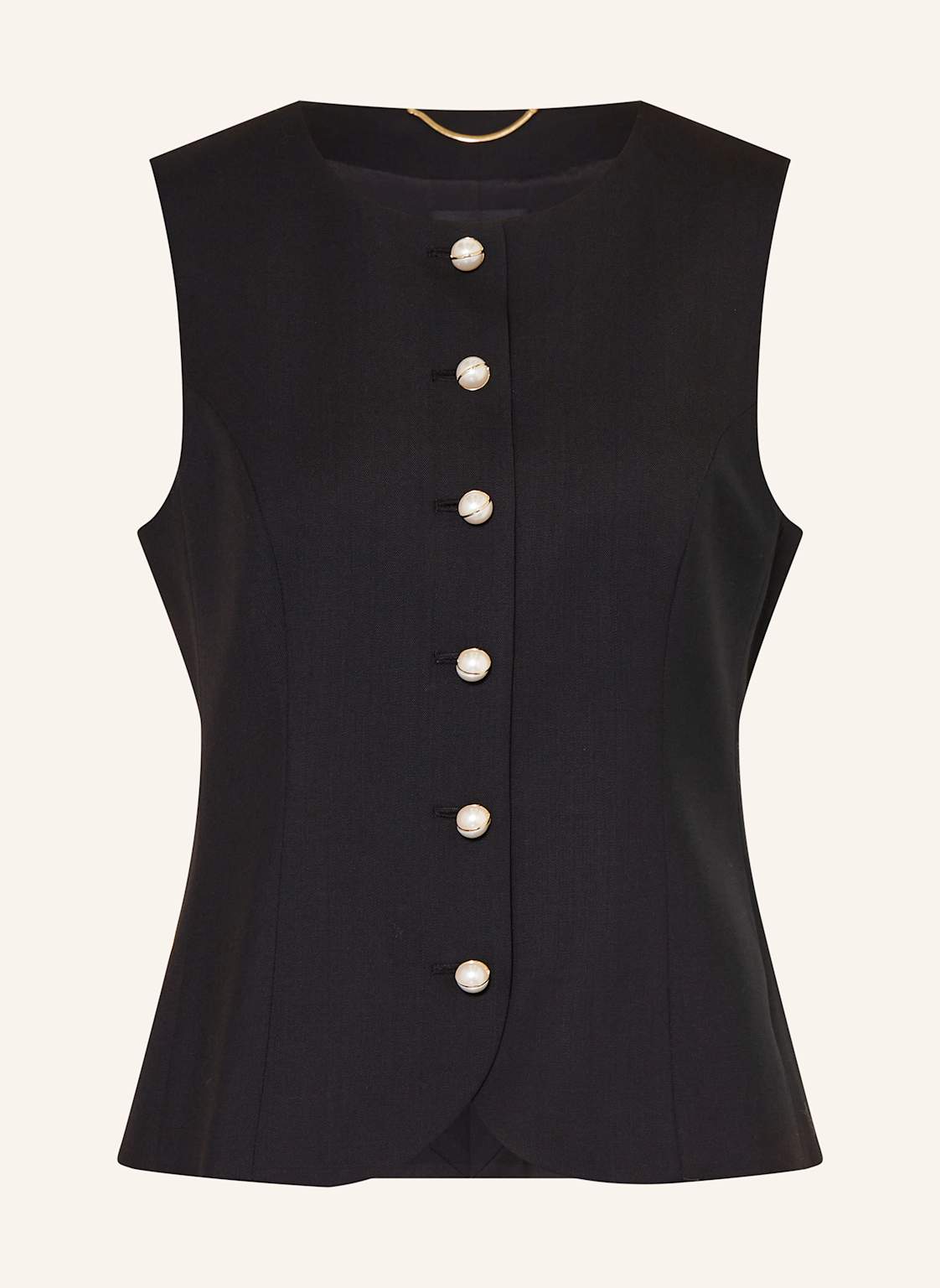 Marc Cain Blazerweste Mit Schmuckperlen schwarz von Marc Cain