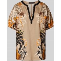 Marc Cain Bluse mit V-Ausschnitt in Sand, Größe 34 von Marc Cain