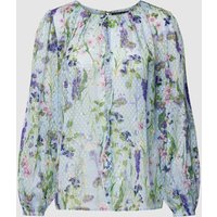 Marc Cain Bluse mit floralem Allover-Print in Hellblau, Größe 38 von Marc Cain