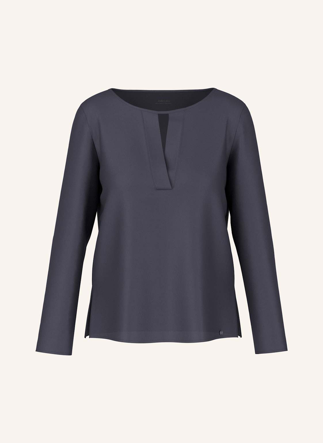 Marc Cain Blusenshirt Aus Seide Im Materialmix grau von Marc Cain