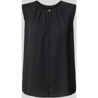 Marc Cain Blusentop mit Rundhalsausschnitt und Raffungen in Black, Größe 36 von Marc Cain