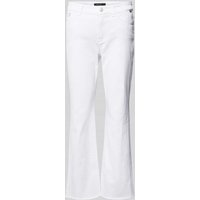 Marc Cain Bootcut Jeans mit ausgefransten Abschlüssen Modell 'FORLI' in Weiss, Größe 36 von Marc Cain