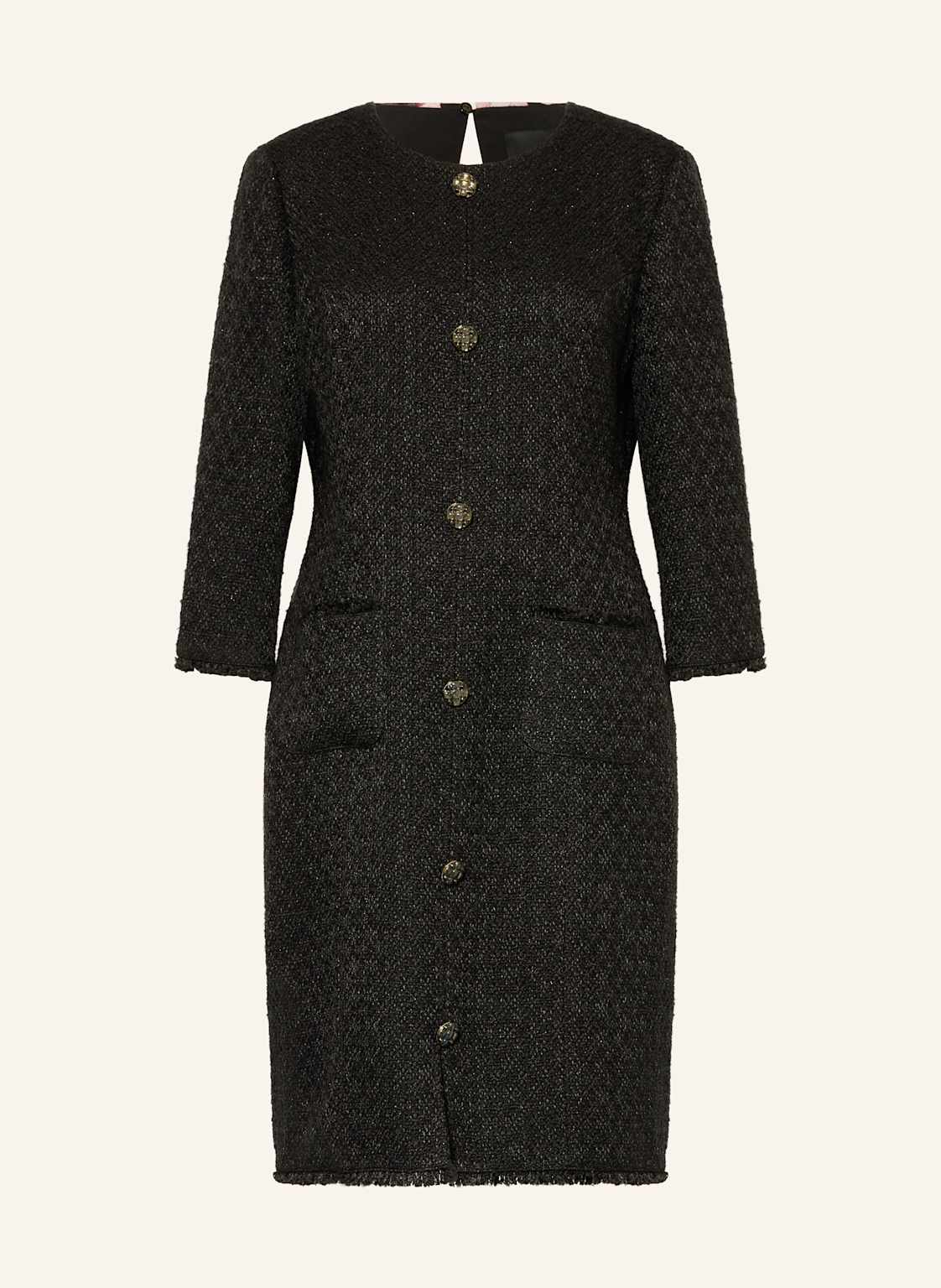 Marc Cain Bouclé-Kleid Mit Glitzergarn Und 3/4-Arm schwarz von Marc Cain