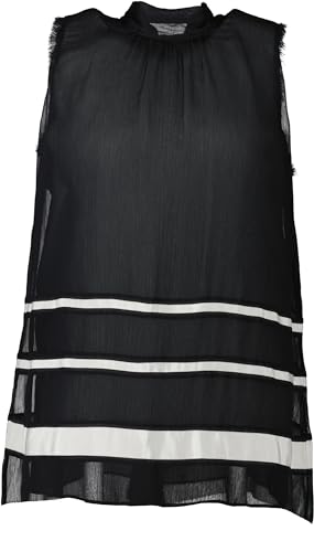 Marc Cain Damen Blusentop schwarz-weiß Gr. 44 von Marc Cain