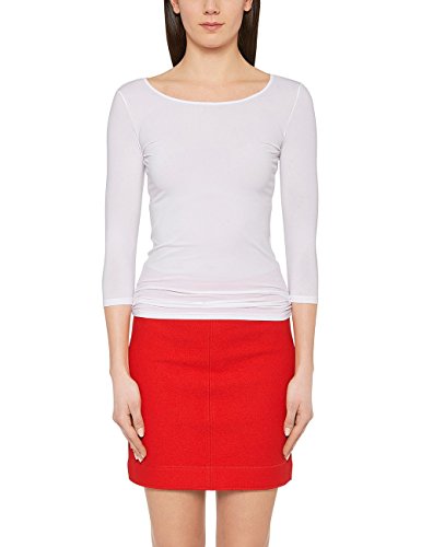 Marc Cain Essentials Damen T-Shirt +E4812J03, Weiß (White 100), 40 (4) von Marc Cain