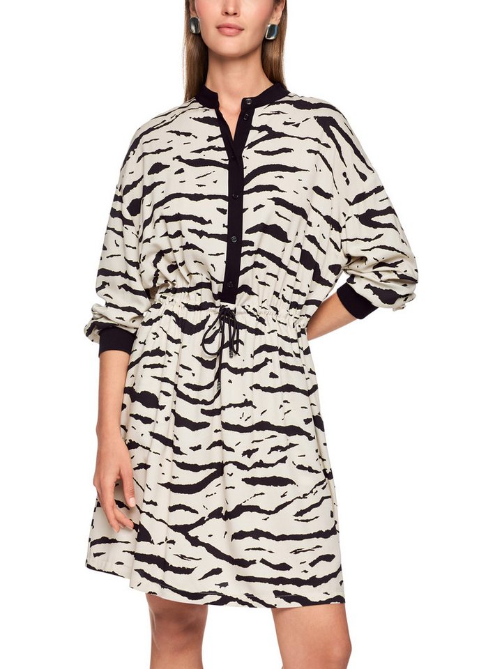 Marc Cain Hemdblusenkleid Tiger Mania Premium Damenmode mit Print, locker geschnitten, Kordelzug in der Taille von Marc Cain