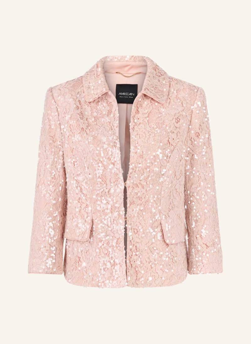 Marc Cain Spitzenblazer Mit Pailletten Und 3/4-Arm beige von Marc Cain