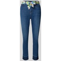 Marc Cain Jeans mit 5-Pocket-Design Modell 'SILEA' in Marine Melange, Größe 42 von Marc Cain