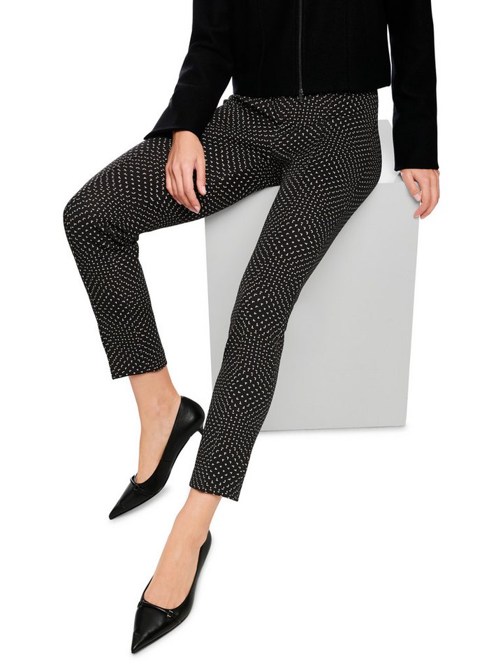 Marc Cain Jerseyhose City Tours Premium Damenmode Model: Sydney, slim fit, Alloverprint, normale Leibhöhe von Marc Cain