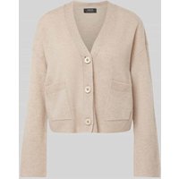 Marc Cain Kaschmircardigan mit aufgesetzten Taschen in Kitt, Größe 44 Marc Cain Kaschmircardigan mit aufgesetzten Taschen in Kitt, Größe 44 von Marc Cain