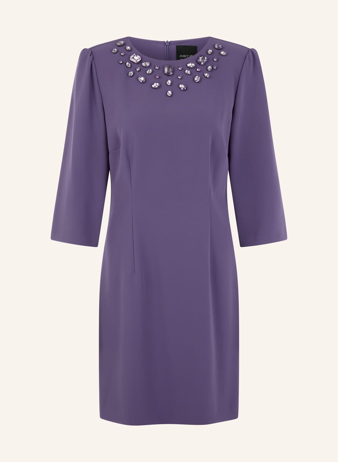 Marc Cain Kleid Mit 3/4-Arm Und Schmucksteinen blau von Marc Cain