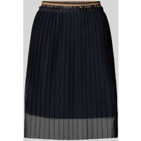 Marc Cain Knielanger Rock im Double-Layer-Look in Marine, Größe 40 von Marc Cain