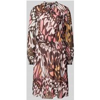 Marc Cain Knielanges Kleid mit Schlüsselloch-Ausschnitt in Pink, Größe 42 von Marc Cain