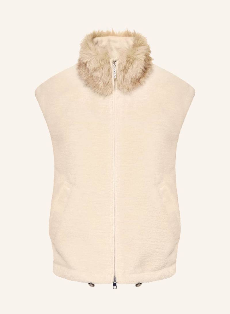 Marc Cain Kunstfell-Weste beige von Marc Cain