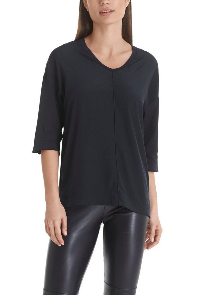 Marc Cain Langarmbluse "Collection Essential" Premium Damenmode Blusenshirt aus Material-Mix von Marc Cain