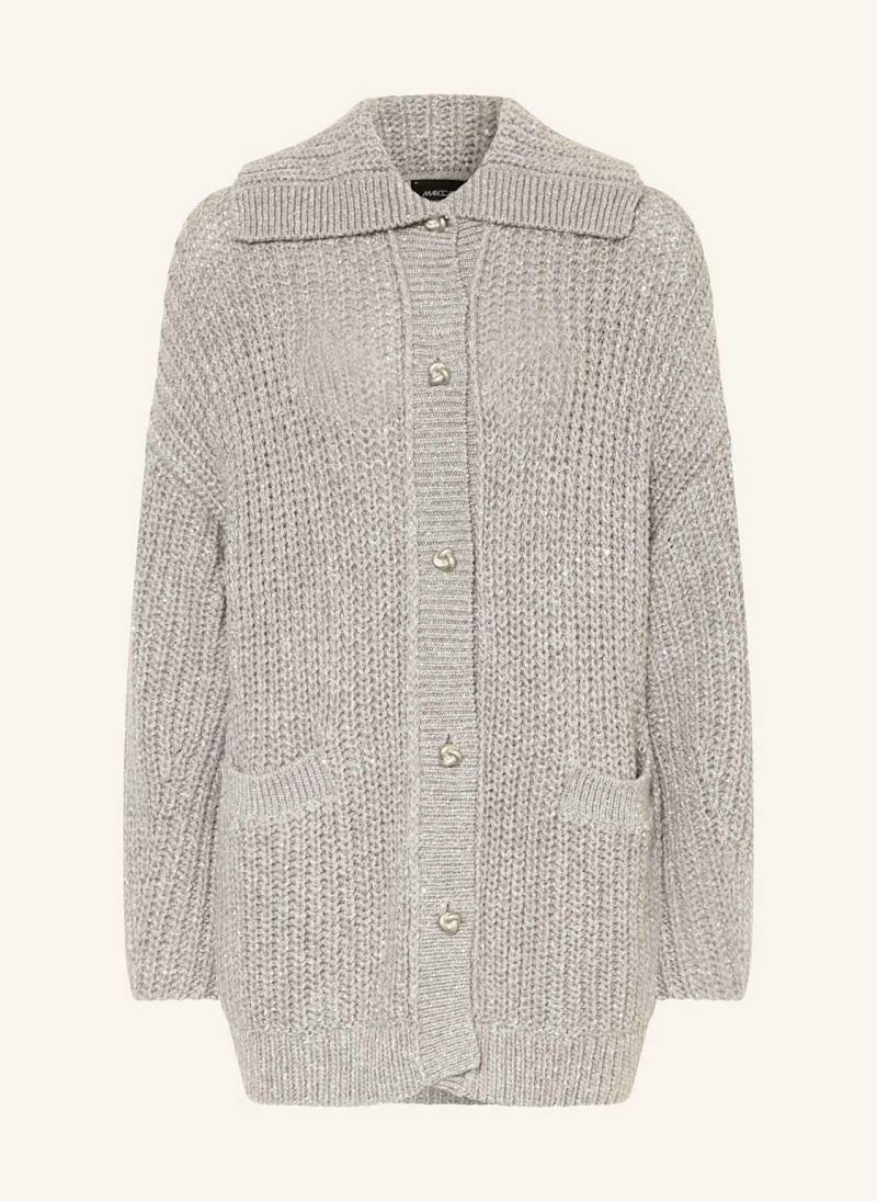Marc Cain Oversized-Strickjacke Mit Cashmere Und Pailletten grau von Marc Cain