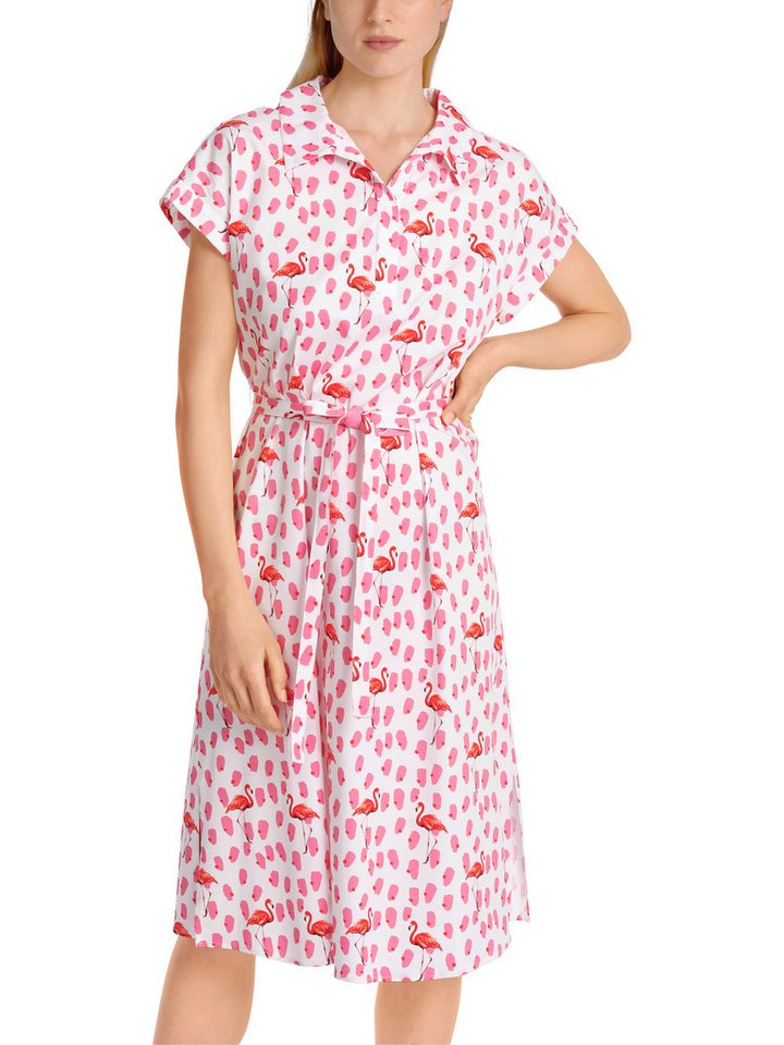 Marc Cain Polokleid Collection Summer Flash" Premium Damenmode Polokleid mit Flamingoprint" von Marc Cain