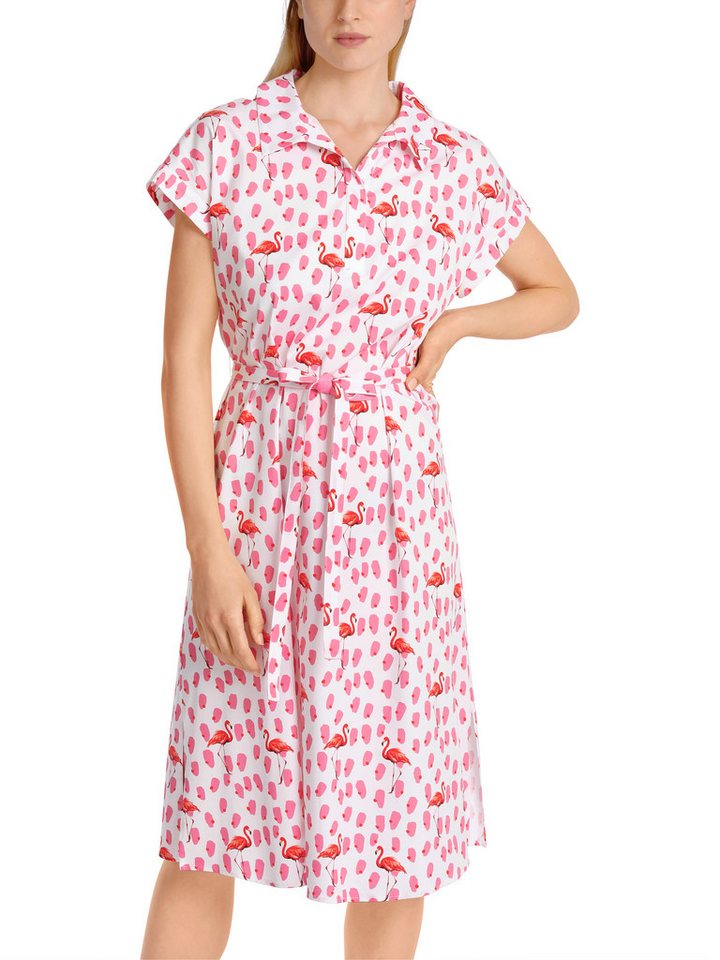 Marc Cain Polokleid "Collection Summer Flash" Premium Damenmode Polokleid mit Flamingoprint von Marc Cain