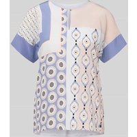 Marc Cain Regular Fit Bluse aus Viskose-Mix mit Schlüssellochausschnitt in Kitt, Größe 38 von Marc Cain
