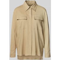 Marc Cain Regular Fit Bluse mit verdeckter Knopfleiste in Sand, Größe 42 von Marc Cain