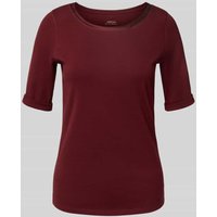 Marc Cain Regular Fit T-Shirt aus Baumwoll-Mix mit 1/2-Arm in Bordeaux, Größe 42 Marc Cain Regular Fit T-Shirt aus Baumwoll-Mix mit 1/2-Arm in Bordeaux, Größe 42 von Marc Cain