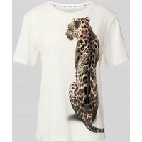 Marc Cain Regular Fit T-Shirt aus reiner Baumwolle mit Animal-Print in Offwhite, Größe 42 Marc Cain Regular Fit T-Shirt aus reiner Baumwolle mit Animal-Print in Offwhite, Größe 42 von Marc Cain