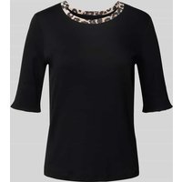 Marc Cain Regular Fit T-Shirt mit Animal-Print in Black, Größe 38 von Marc Cain