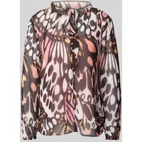 Marc Cain Relaxed Fit Bluse mit Stehkragen in Pink, Größe 38 von Marc Cain