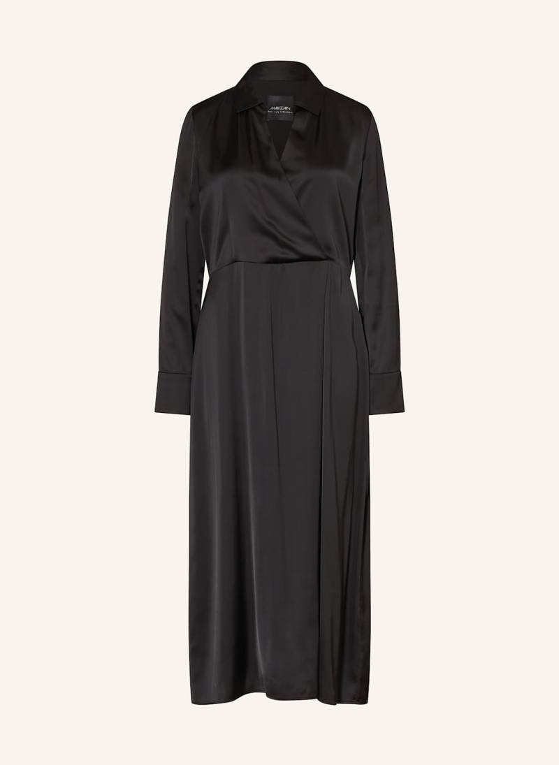 Marc Cain Satinkleid In Wickeloptik schwarz von Marc Cain