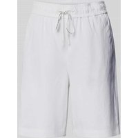 Marc Cain Shorts aus Leinen-Mix mit elastischem Bund in Weiss, Größe 34 von Marc Cain