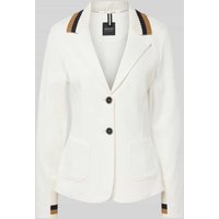 Marc Cain Slim Fit Blazer mit Kontraststreifen in Offwhite, Größe 34 Marc Cain Slim Fit Blazer mit Kontraststreifen in Offwhite, Größe 34 von Marc Cain