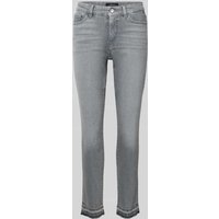 Marc Cain Slim Fit Jeans im Used-Look mit Ziersteinen in Hellgrau, Größe 42 Marc Cain Slim Fit Jeans im Used-Look mit Ziersteinen in Hellgrau, Größe 42 von Marc Cain
