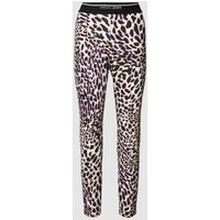 Marc Cain Slim Fit Stoffhose mit Animal-Print in Flieder, Größe 34 von Marc Cain