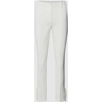 Marc Cain Slim Fit Stoffhose mit Volants in Offwhite, Größe 38 von Marc Cain