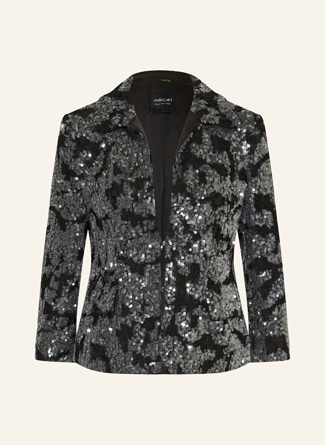 Marc Cain Spitzenblazer Mit Pailletten Und 3/4-Arm schwarz von Marc Cain